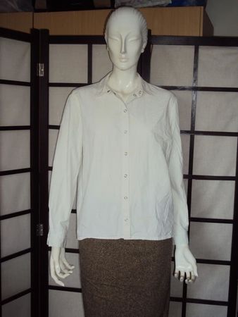 Elegante Damen Bluse, Weiss, Langarm - Zeitloser Klassiker!