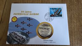 2014 Medallienbrief Patrouille Suisse Formation Alinghi