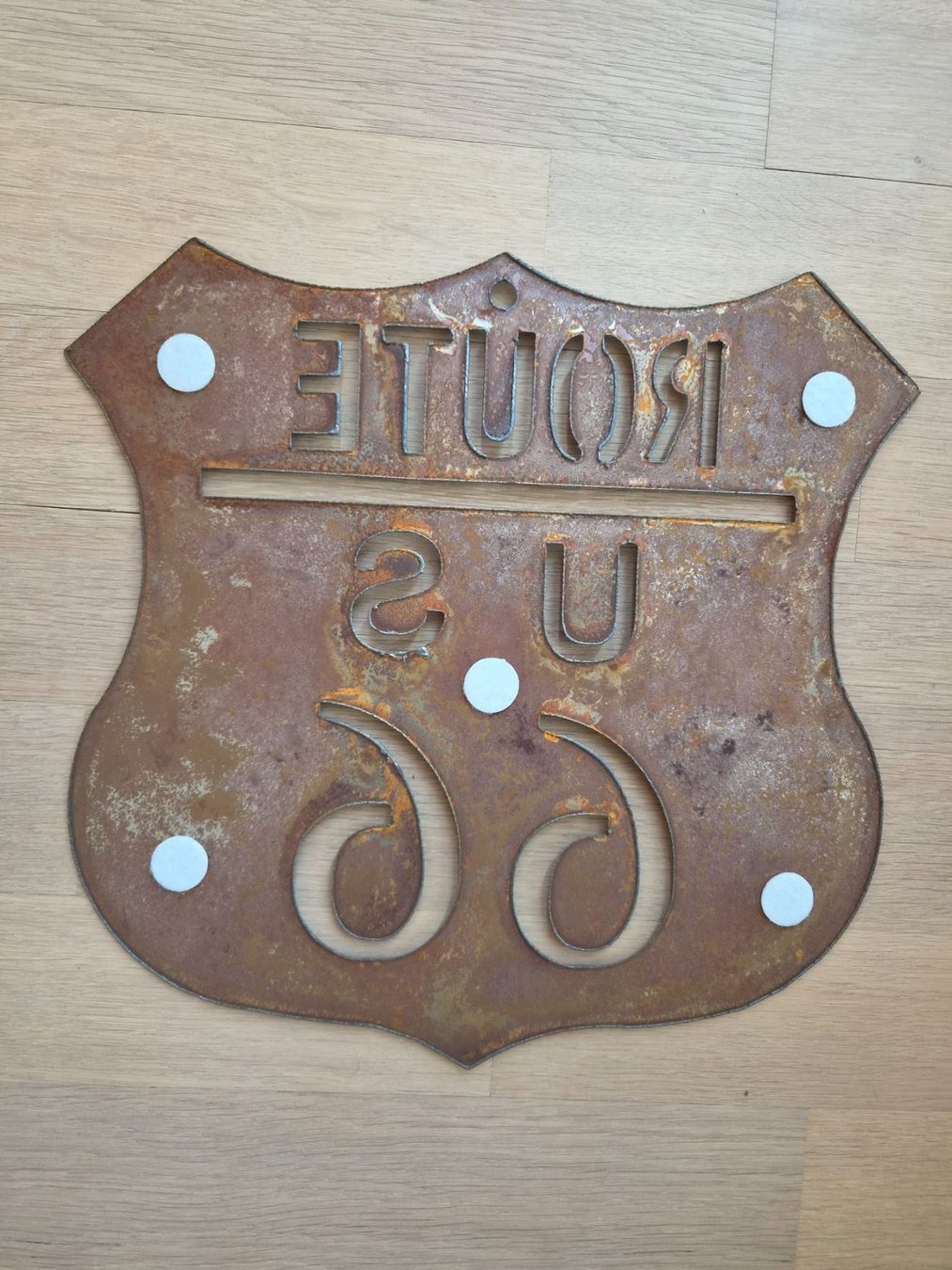 Insegne: Schild Route 66 USA rostiges Metall – Usato da Kloten venduto da soat 1
