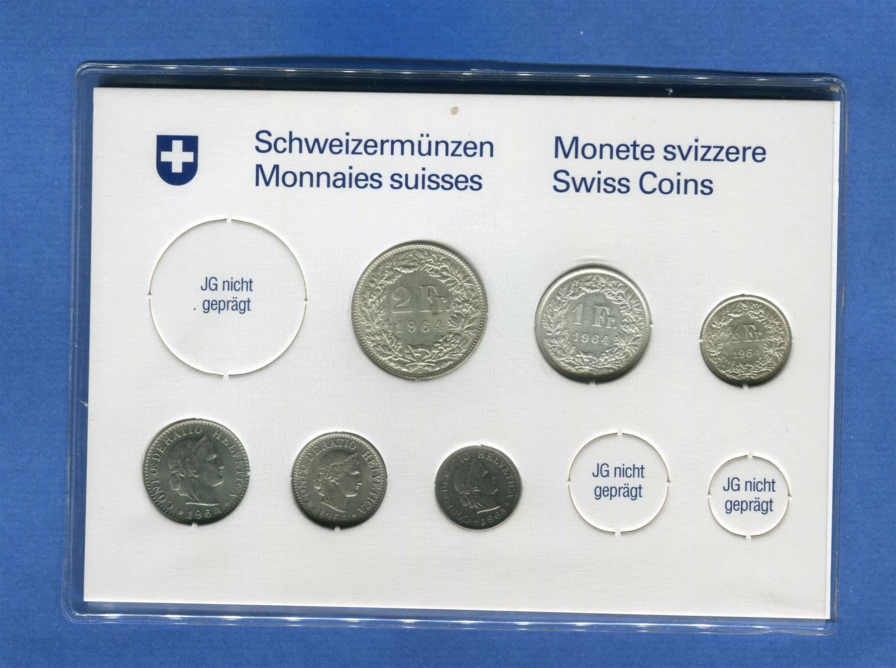 Alle Münzen: (202) Münzsatz 1964 Silber – Gebraucht aus Rüthi (Rheintal) von erdnuessli1