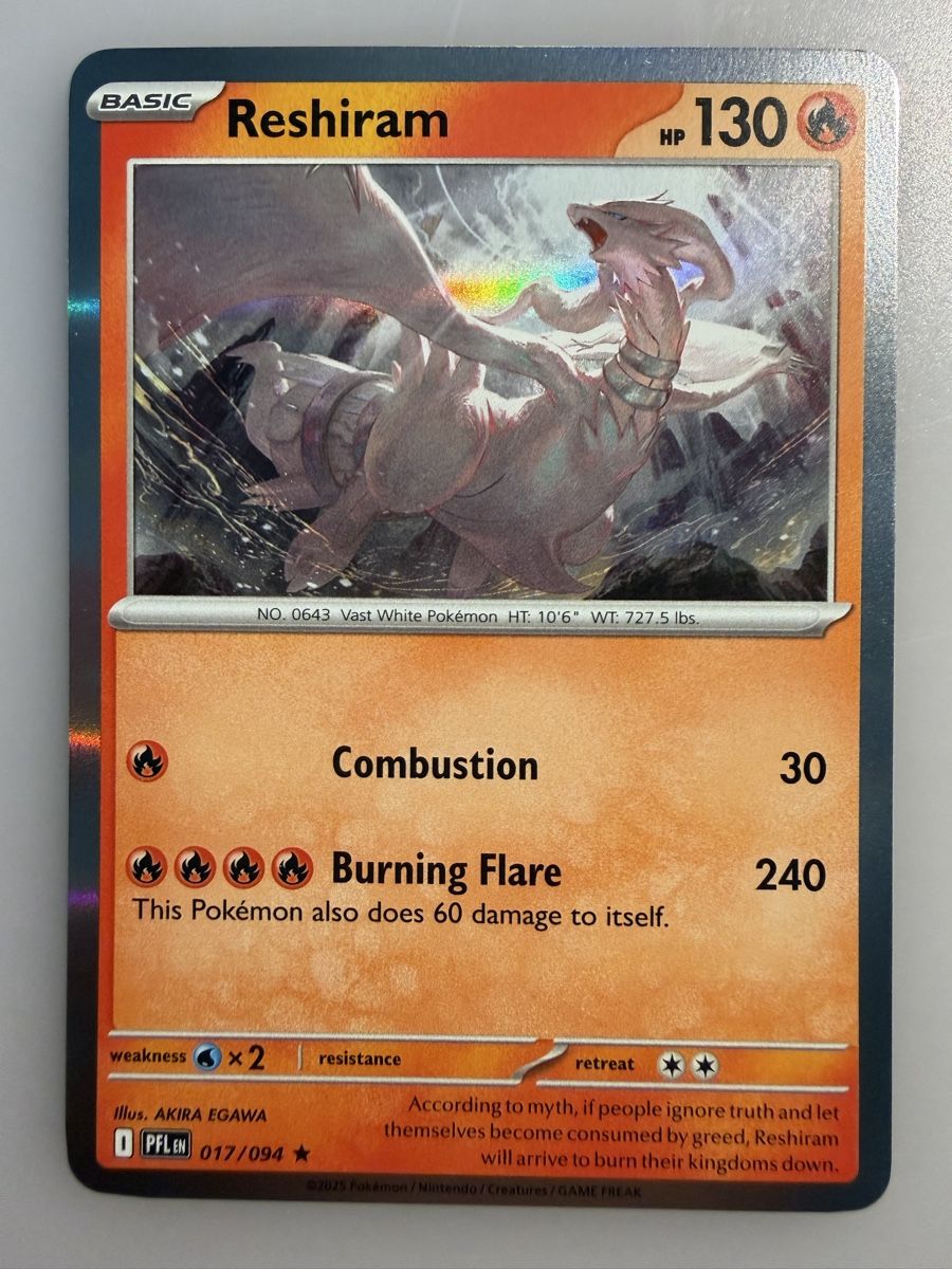 Pokémon Carte collezionabili: Reshiram (PFL017) – Nuovo (secondo la descrizione) da Vevey venduto da Matx