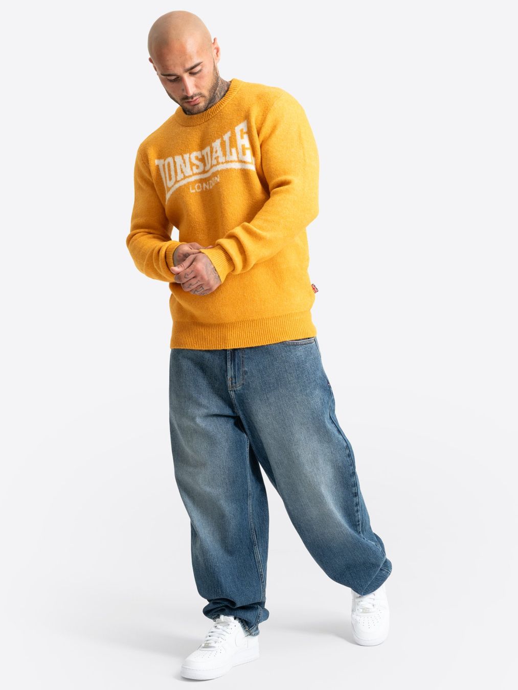 Lonsdale Maglioni & Felpe: Lonsdale Brimsdown Pullover Senfgelb XL – Nuovo e nell'imballaggio originale da Düdingen venduto da BluePalm 1