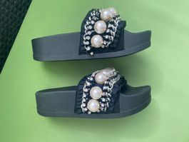 SUMMERTIME - stylischer ZARA Sommerschuh mit Perlen, 39