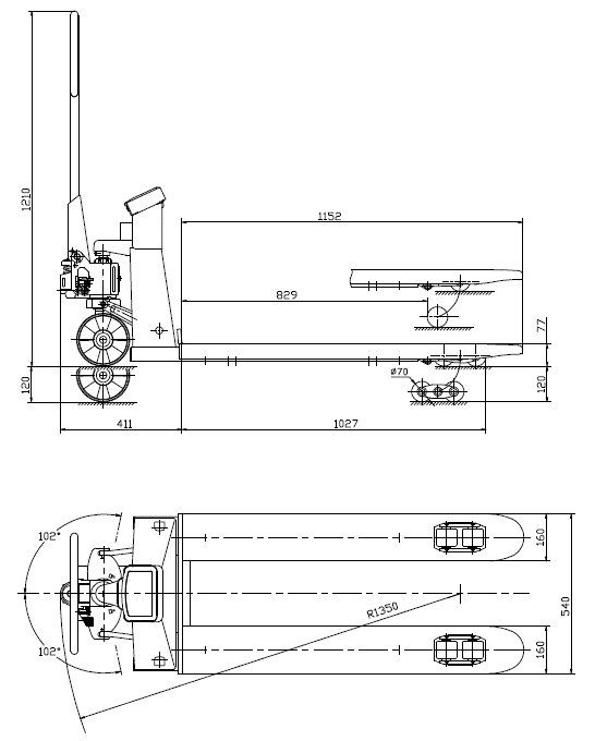 Carrelli elevatori e a forche: Palettrolli mit Waage 2,5T AKTION – Nuovo (secondo la descrizione) da Aarwangen venduto da Maschinenhandelkulms 3