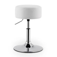 Schminktisch Hocker Tonia Höhenverstellbar Weiss Silber