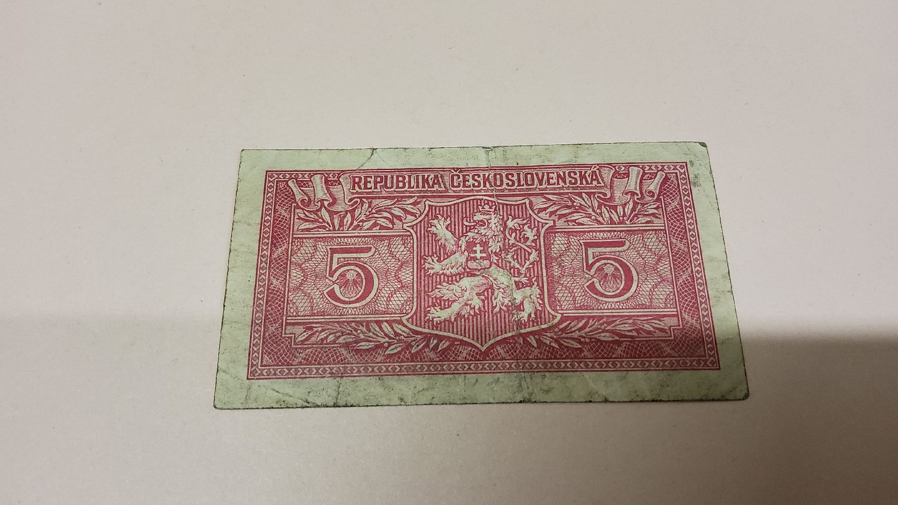 Banconote: 5 Kronen 1949  Tschechoslowakei, Banknote – Usato da Herisau venduto da Nluanalucas 1