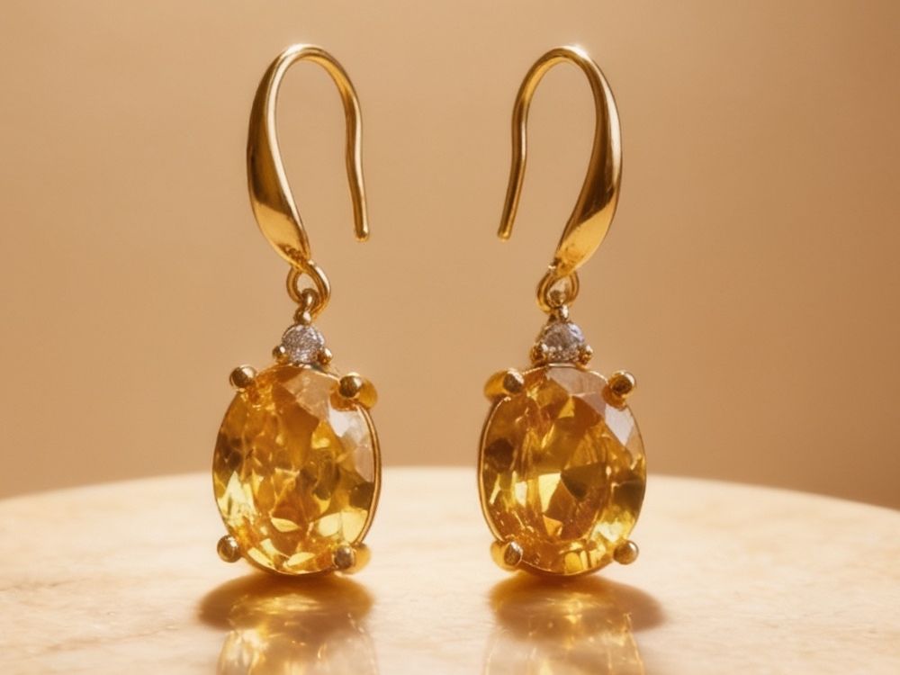 Orecchini pendenti & Orecchini a lobo: Boucles d’oreilles Citrine – Usato da St-Maurice venduto da Sandrinette123