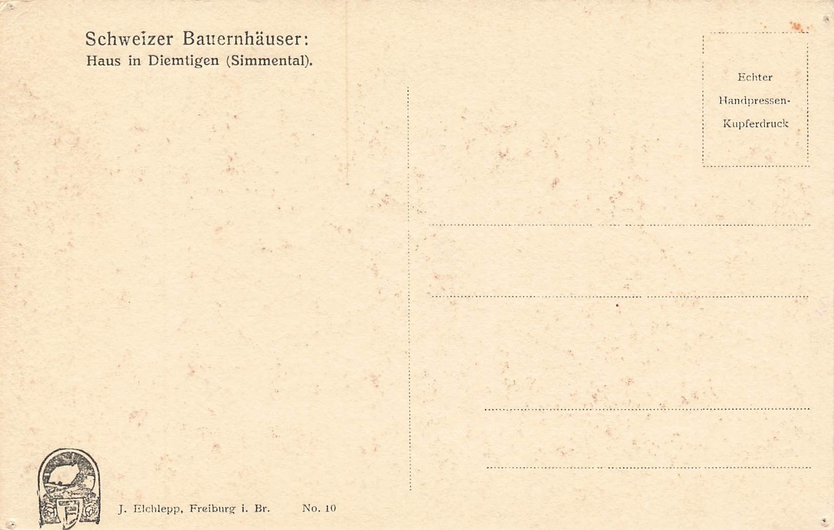 Cartoline postali: Schweizer Bauernhauser Simmental – Usato da Biasca venduto da Blenio71 1