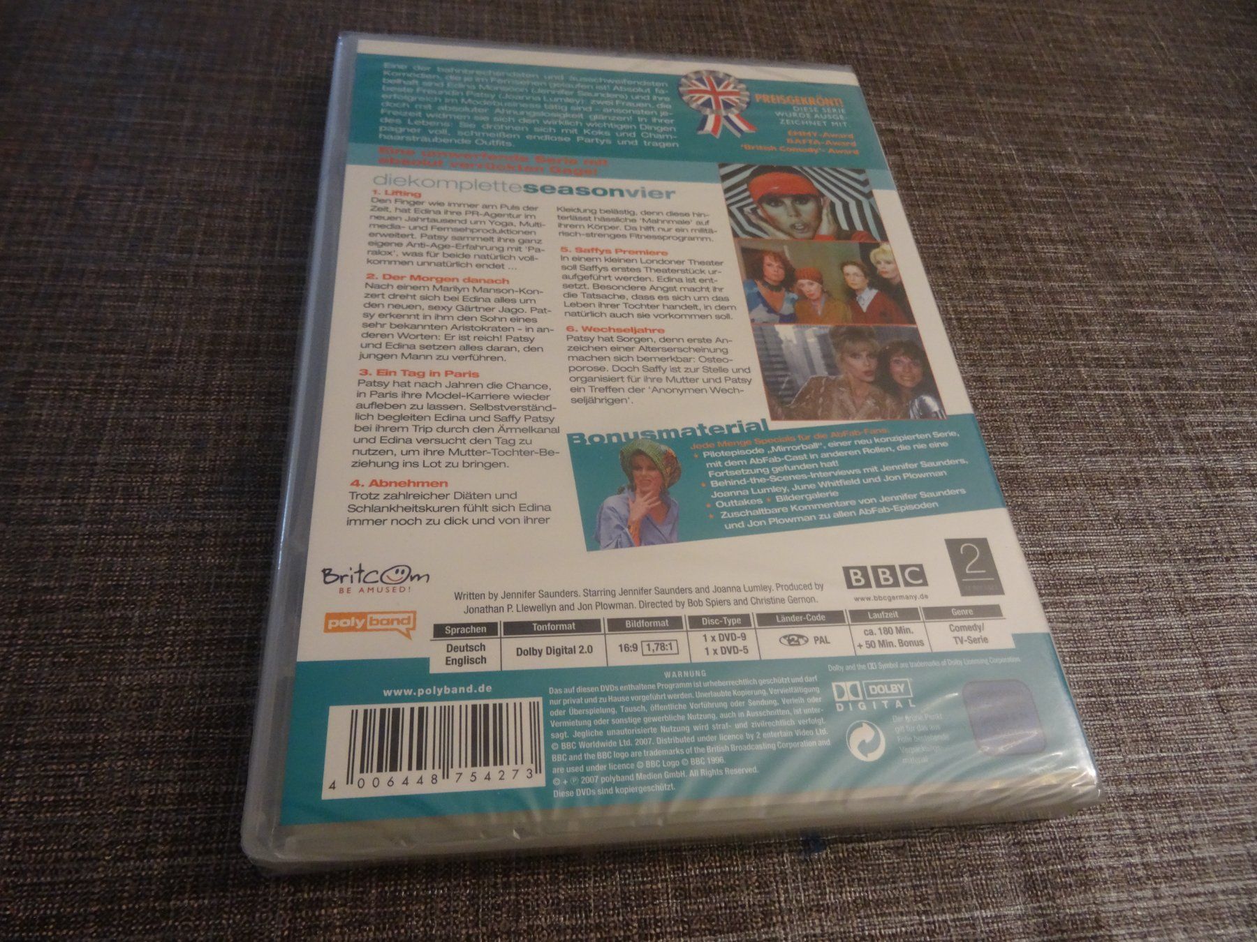 Tutti i DVDs: Absolutely Fabulous Staffel 4 DVD NEU – Nuovo e nell'imballaggio originale da Olten venduto da Disc-Verkauf 1