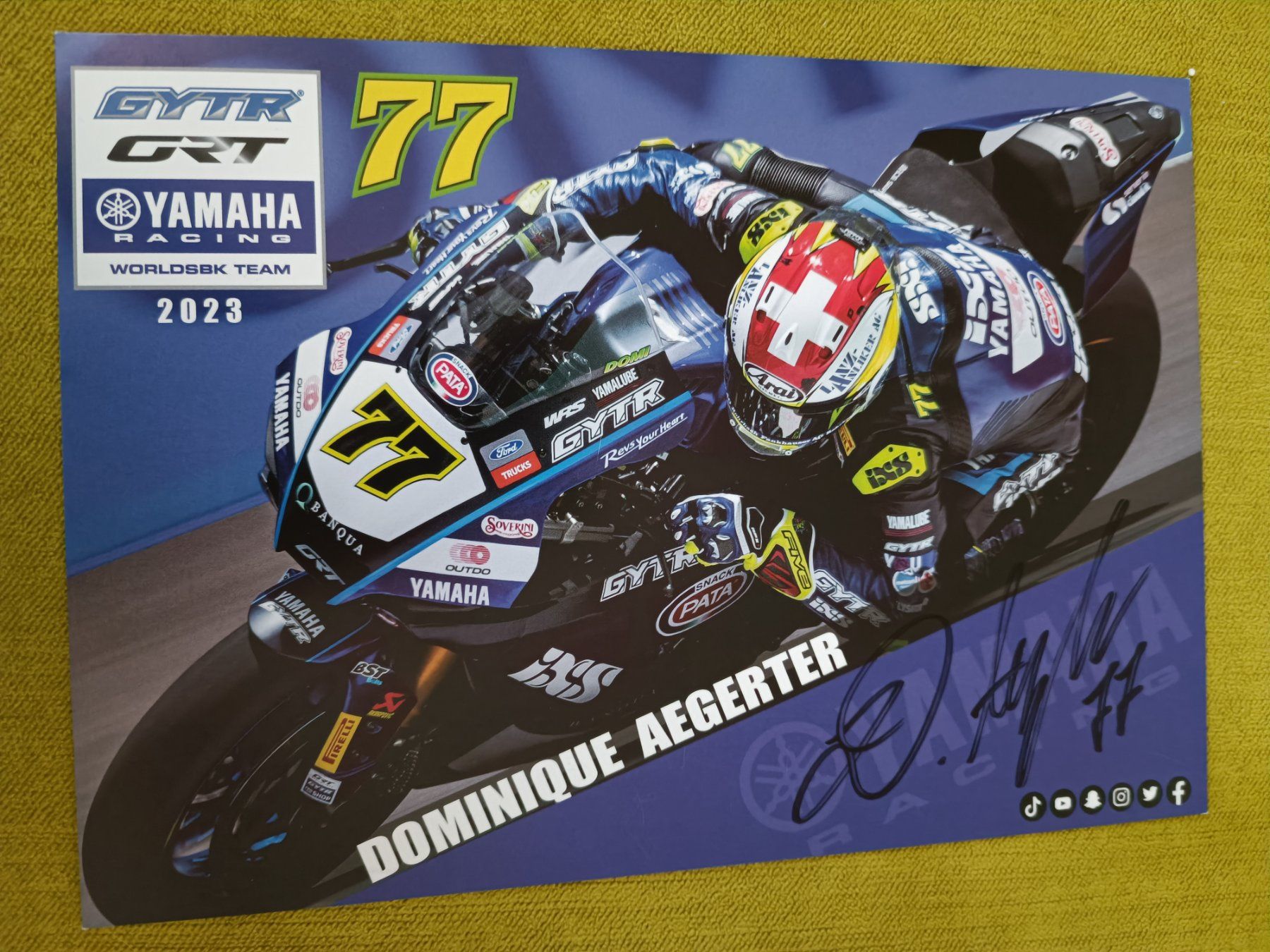 Autografi: Dominique Aegerter - persönlich gesammelt – Usato da Menziken venduto da Autogramme