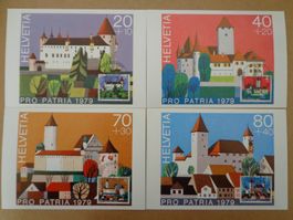 Set 4 Maximumkarten MK PRO PATRIA PP 1979 Schlösser/Chateaux