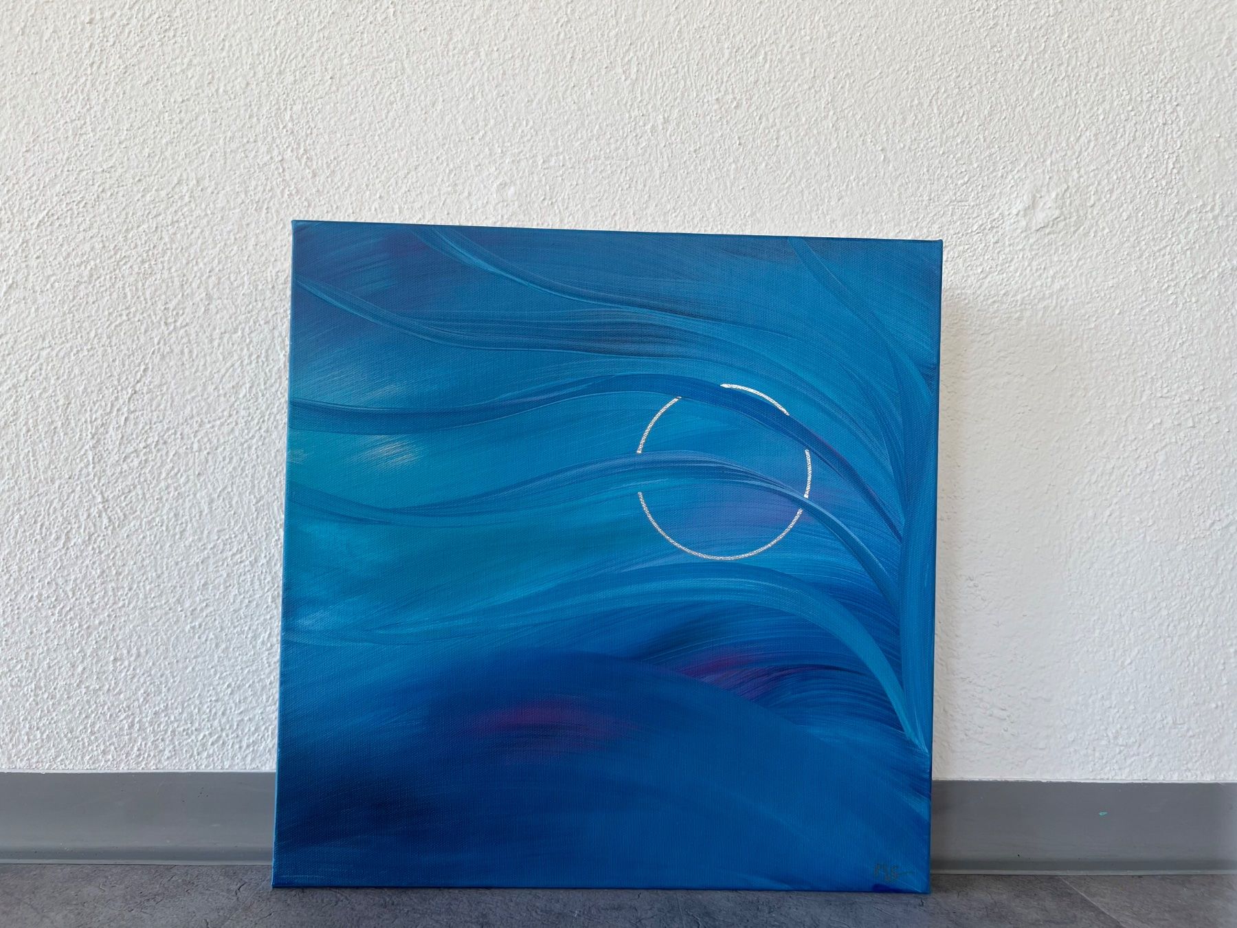 Dipinti: 40x40cm Bild blau "Grace" – Nuovo e nell'imballaggio originale da Urdorf venduto da manuela4 5
