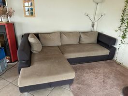 Ecksofa/Schlafsofa mit Bettfunktion und Stauraum