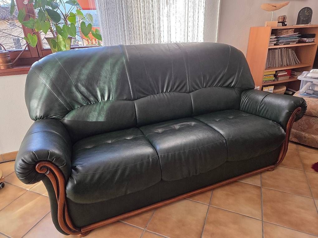 Divani: Divano in similpelle color verde – Usato da Pregassona venduto da Blatta01 1