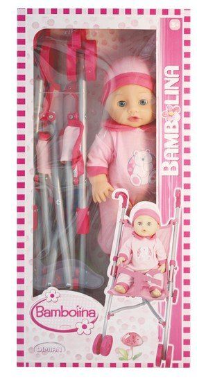 Bambole: Puppe 36 cm mit Buggy – Nuovo e nell'imballaggio originale da Oensingen venduto da Liquidations-Shop 1