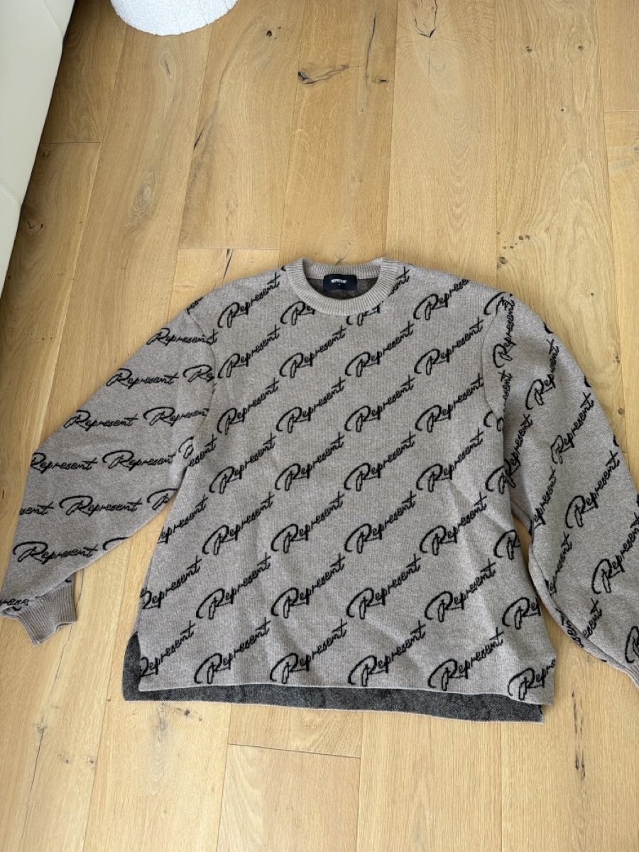 Represent Pulls & Sweat-shirts: Represent Pullover beige mit Logo braun Grösse S – Neuf (Voir description) à Grafstal par tor_98dc