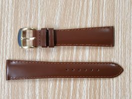 Uhrenband Leder 20mm, neu, Bio Comfort, Dornschliesse 16mm