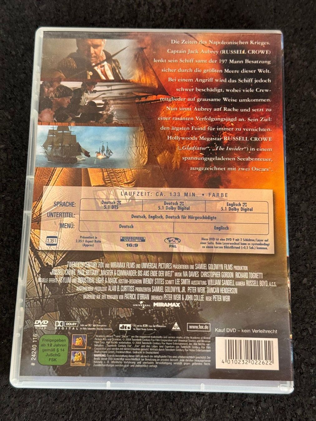 Tutti i DVDs: Master and Commander DVD DE/EN "Bis ans Ende der Welt" – Usato da Fribourg venduto da tschjoly 1
