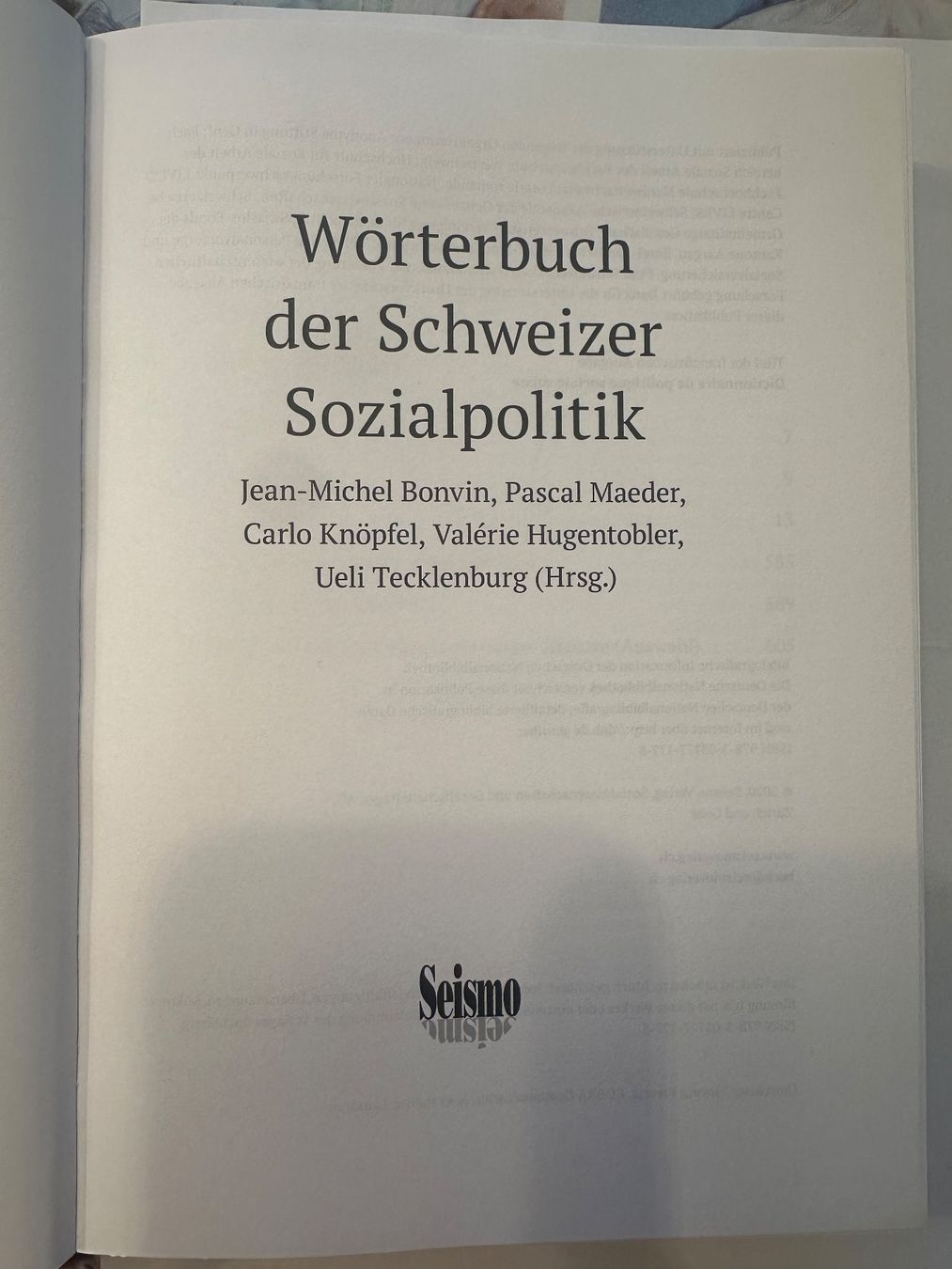Libri: Wörterbuch der Schweizer Sozialpolitik – Nuovo (secondo la descrizione) da Boll venduto da Ha-Se 2