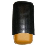 Zigarren-Etui - Rindsleder, gelb-schwarz
