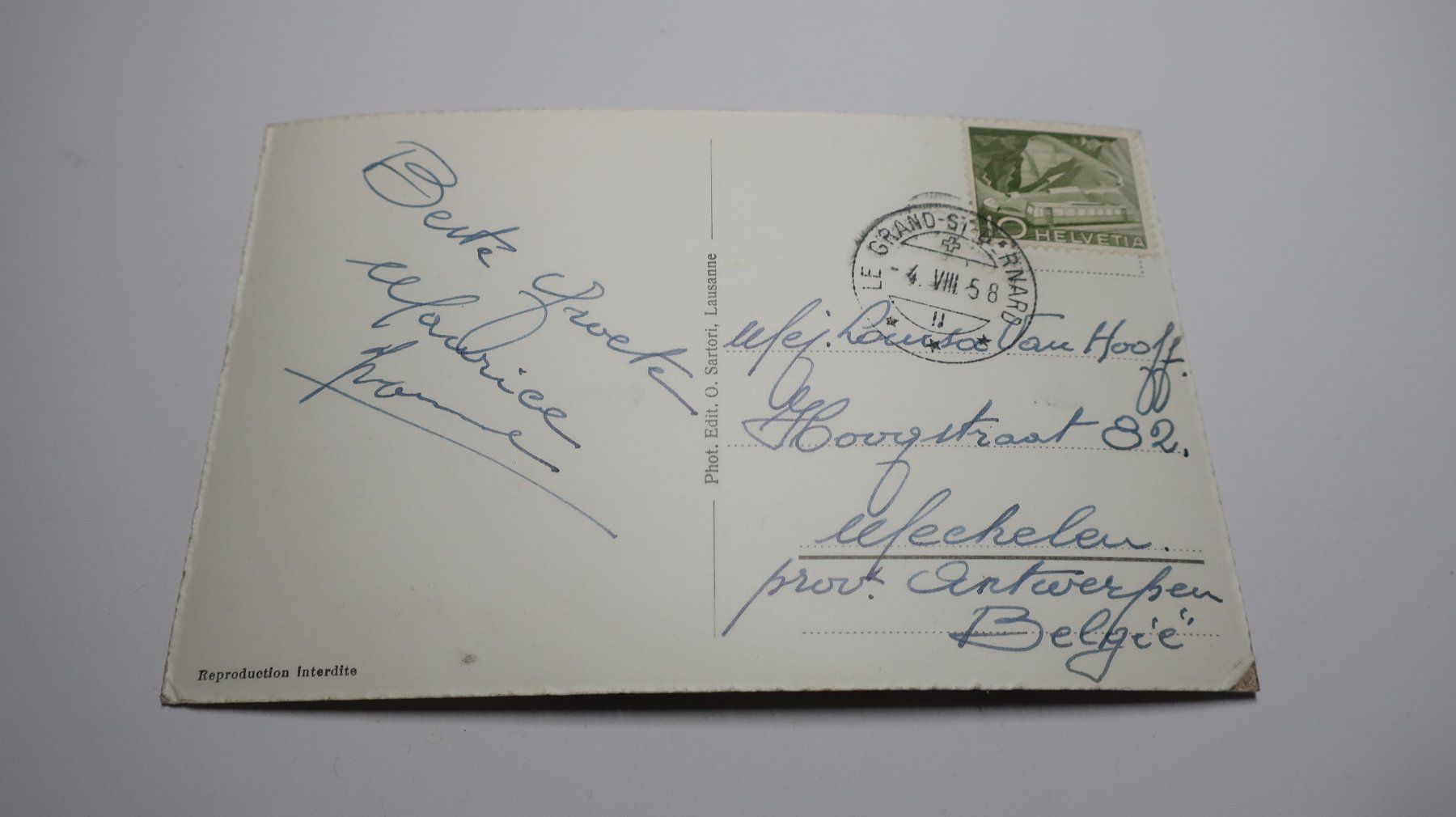 Cartoline postali: Grand St. Bernard 1958 – Usato da Cormoret venduto da Pascalll2001 4