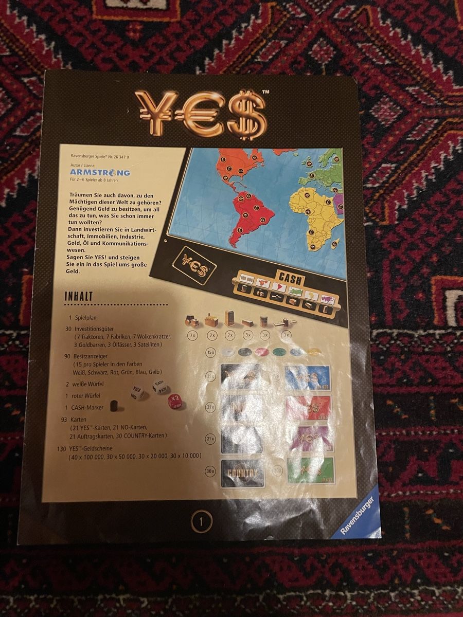 Ravensburger Giochi: Ravensburger YES Das Spiel ums grosse Geld Gesellschaftsspie – Usato da Biel/Bienne venduto da mary.sin 1