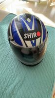 SHIRO Motorradhelm, Grösse L E9, Blau/Schwarz 