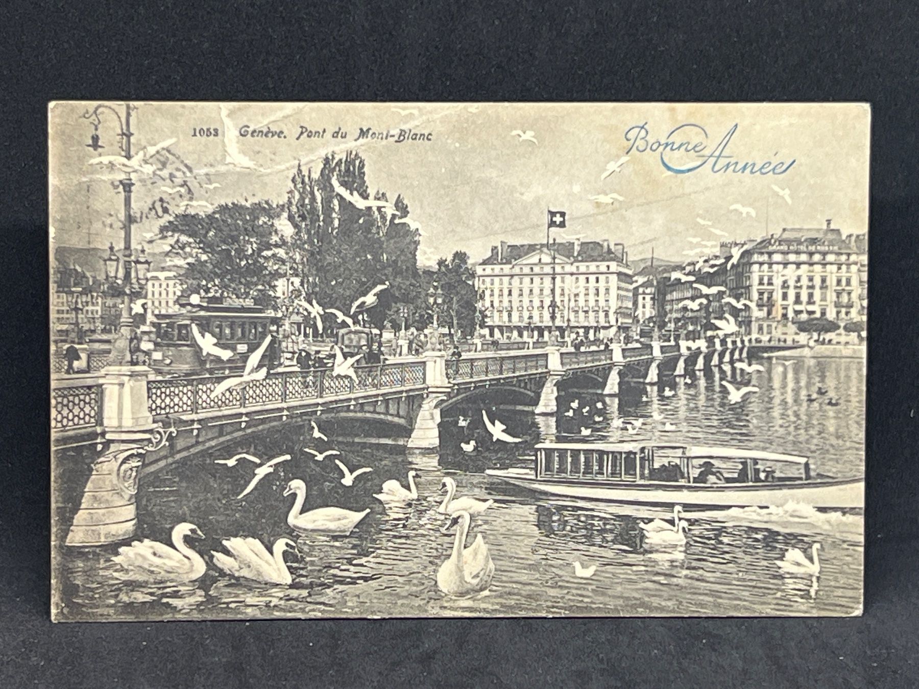 Ansichtskarten: Genève. Point du Mont-Blanc – Gebraucht aus Widnau von Brusi9
