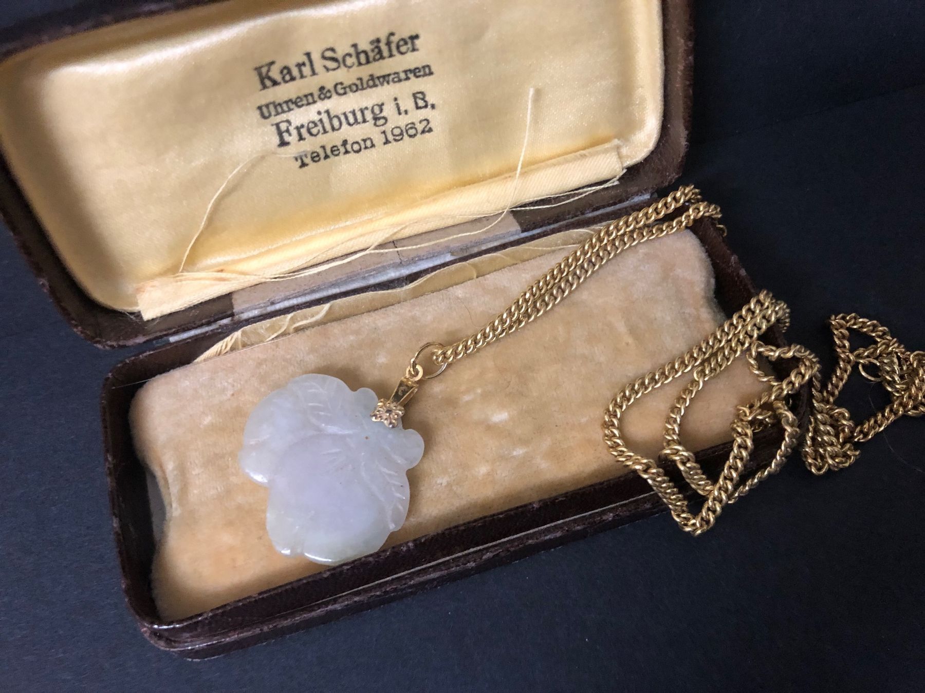 Catenine: Vintage Kette mit Jade Anhänger – Usato da Spiegel b. Bern venduto da Rogger72 1