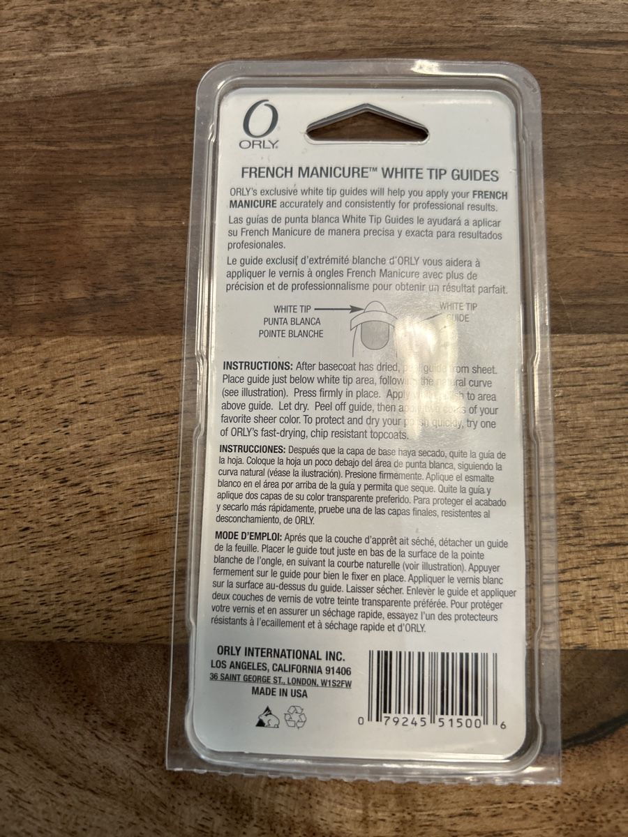 Smalto per unghie: Orly French Manicure White Tip Guides – Usato da Rupperswil venduto da Birke11 1