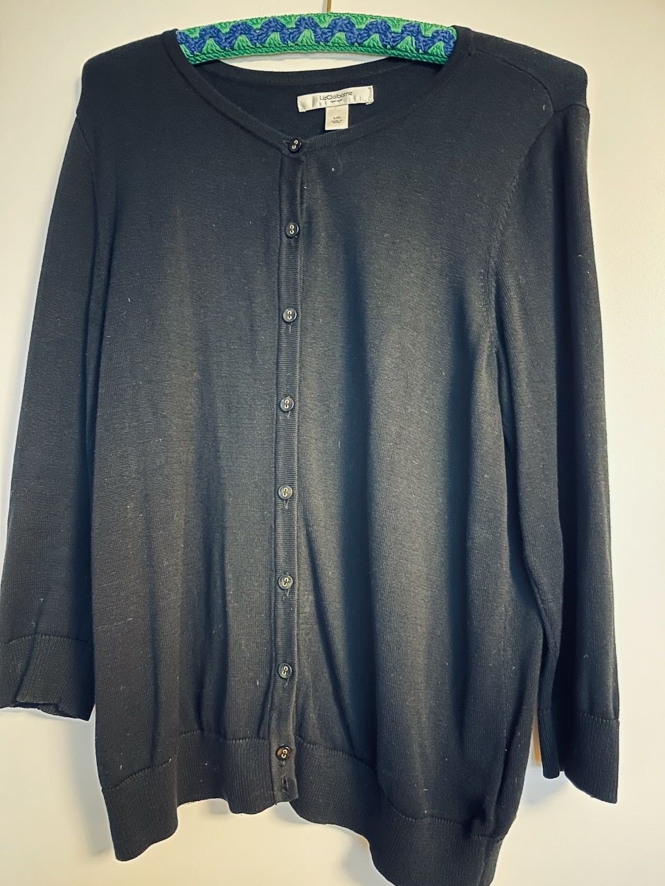 Giacche: Schwarzes, feines Strickjäckchen, 3/4 Arm,55% Seide, 45% BW – Usato da Winterthur venduto da ing_pd8f 8