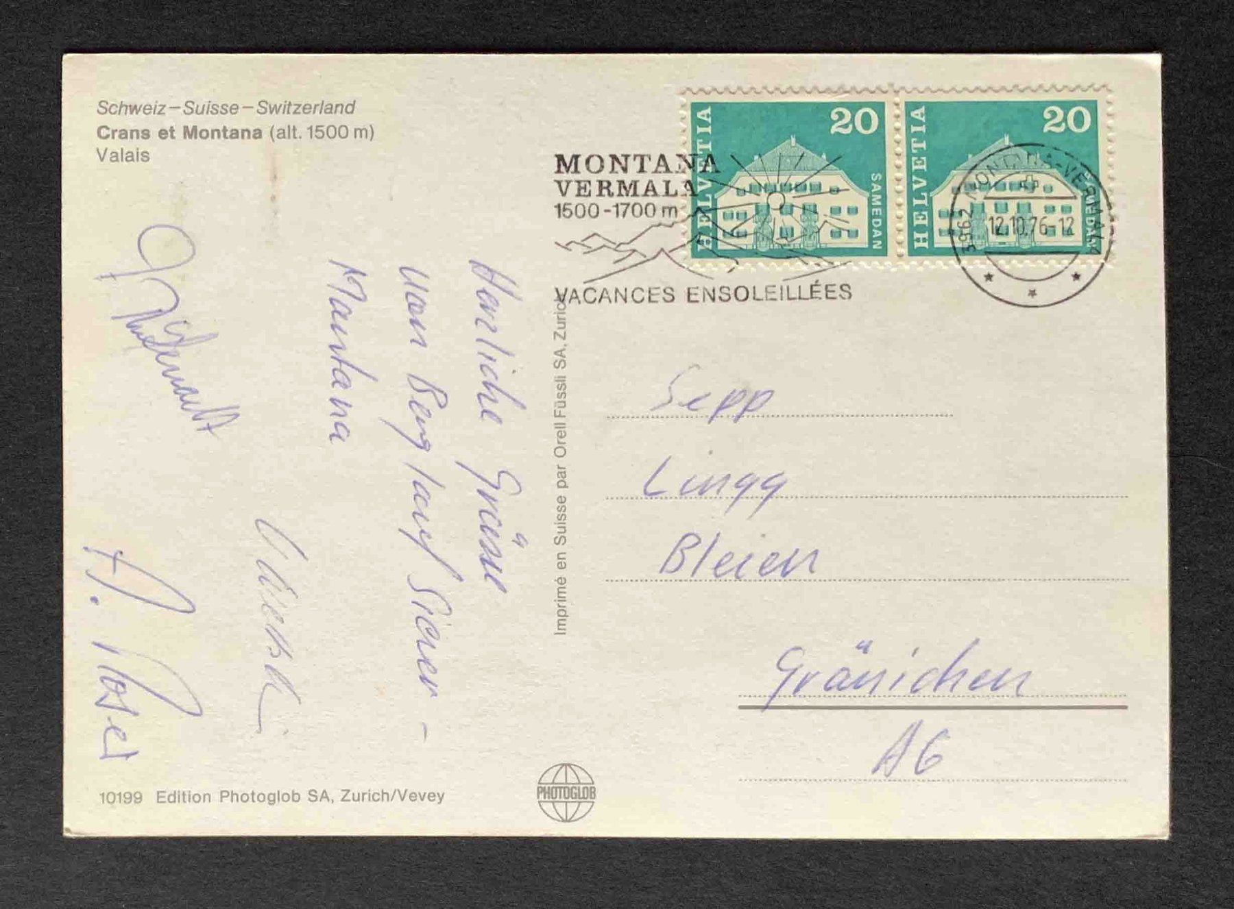 Cartoline postali: AK Crans et Maontana – Usato da Goldau venduto da artelier1 1