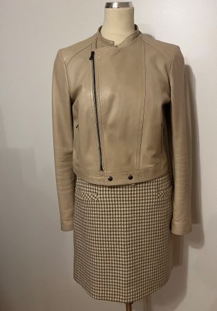 Lederjacke beige neu von Vera Pelle