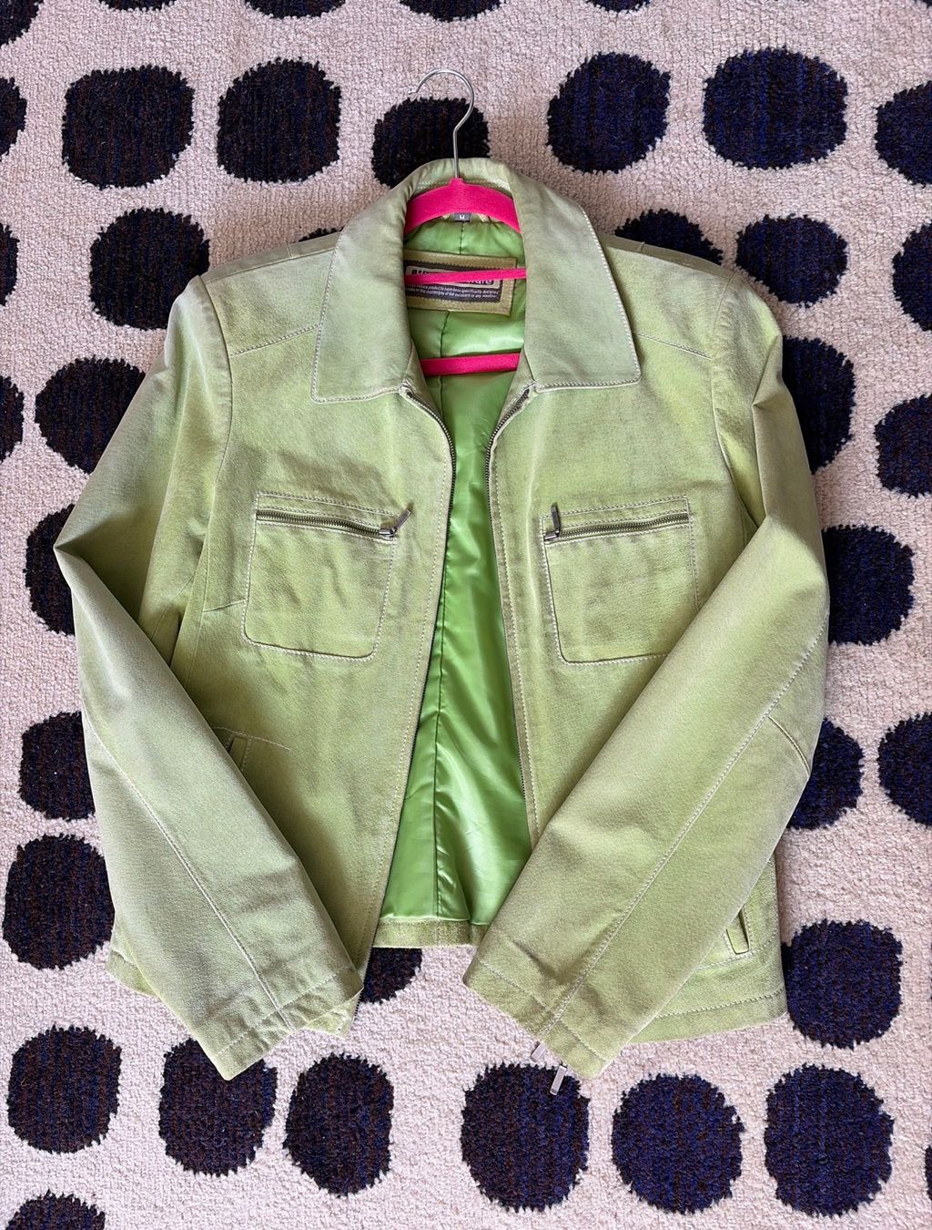Jacken: Vintage Grün 100% Lederjacke – Gebraucht aus Zürich von ivorytara