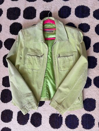 Vintage Grün 100% Lederjacke