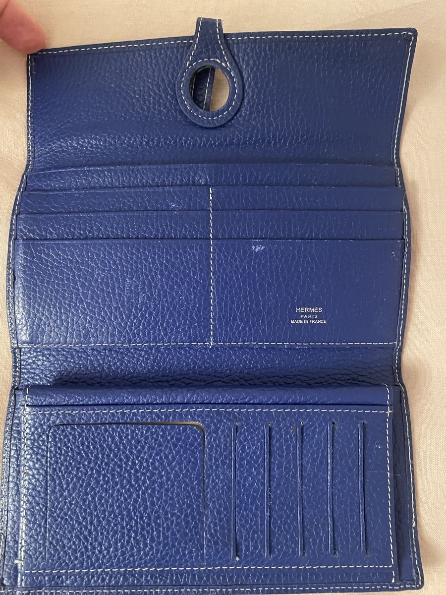 Portamonete: Leder Portemonnaie Blau – Usato da Hünenberg See venduto da DND5 2