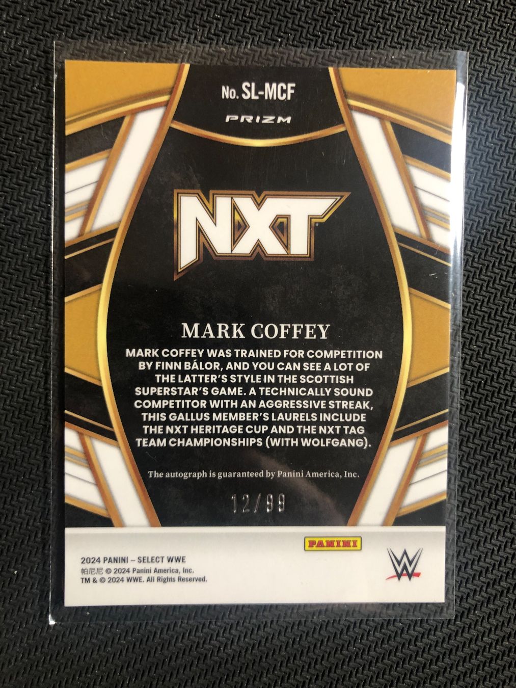 Topps Carte collezionabili: Panini Select WWE Mark Coffey Autogramm /99 – Usato da Wangenried venduto da Garagara 1