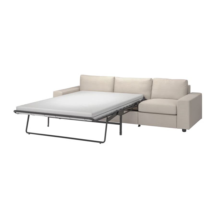 Sofas: IKEA VIMLE 3er-Bettsofa + Hocker, Gunnared beige  – Neu (gemäss Beschreibung) aus Rüschlikon von del_f9xw 3