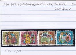 294-297 FD-Vollstempel vom Ort, 26.11.85, 3000 Bern 1