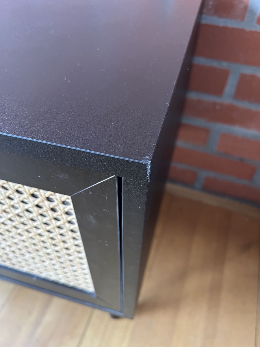 Mobili TV: TV Möbel Sideboard schwarz mit Rattan  – Usato da Biel/Bienne venduto da mona222 2