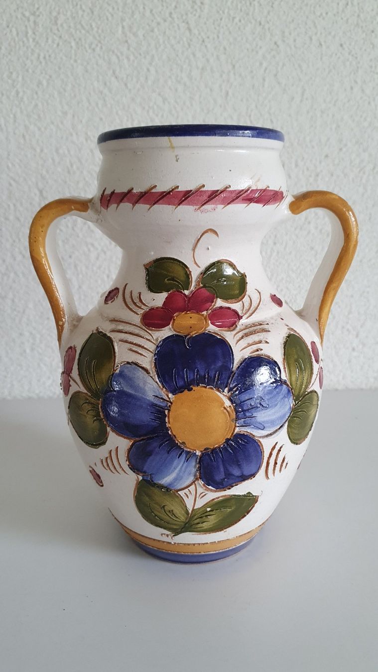 Vasi & Recipienti: dekorative Tonvase verziert – Usato da Giswil venduto da online-Brockenhaus