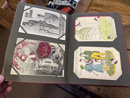 Album mit 40 Postkarten Studentika Burschenschaft Zunft