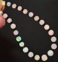 Armband L-8116 – Äthiopische Welo Opal Kugeln & Spinell 3,5