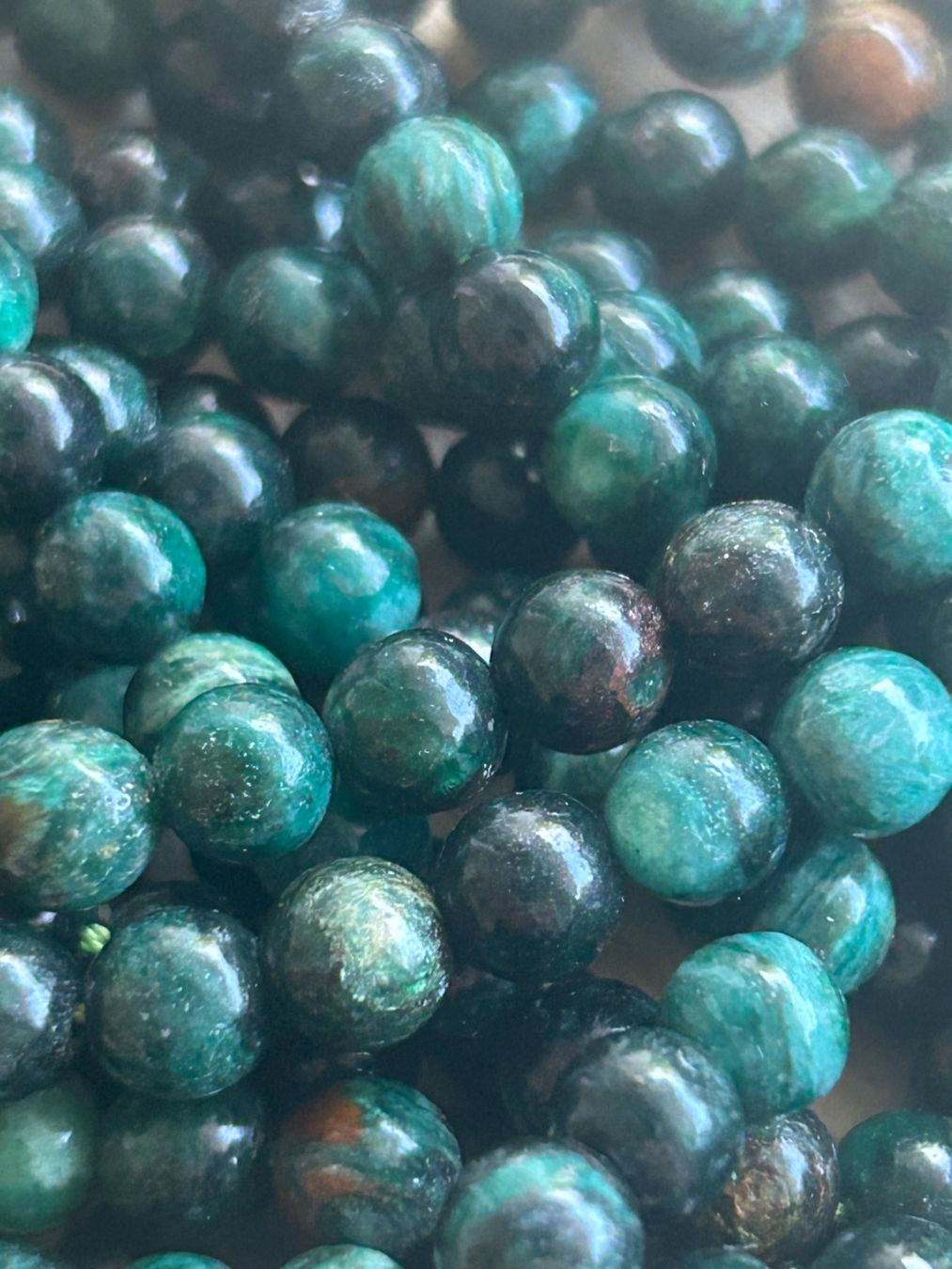 Minerali & Pietre curative: Strang echte Emerald beads 6 mm – Nuovo e nell'imballaggio originale da Niederrohrdorf venduto da Ytobi 1