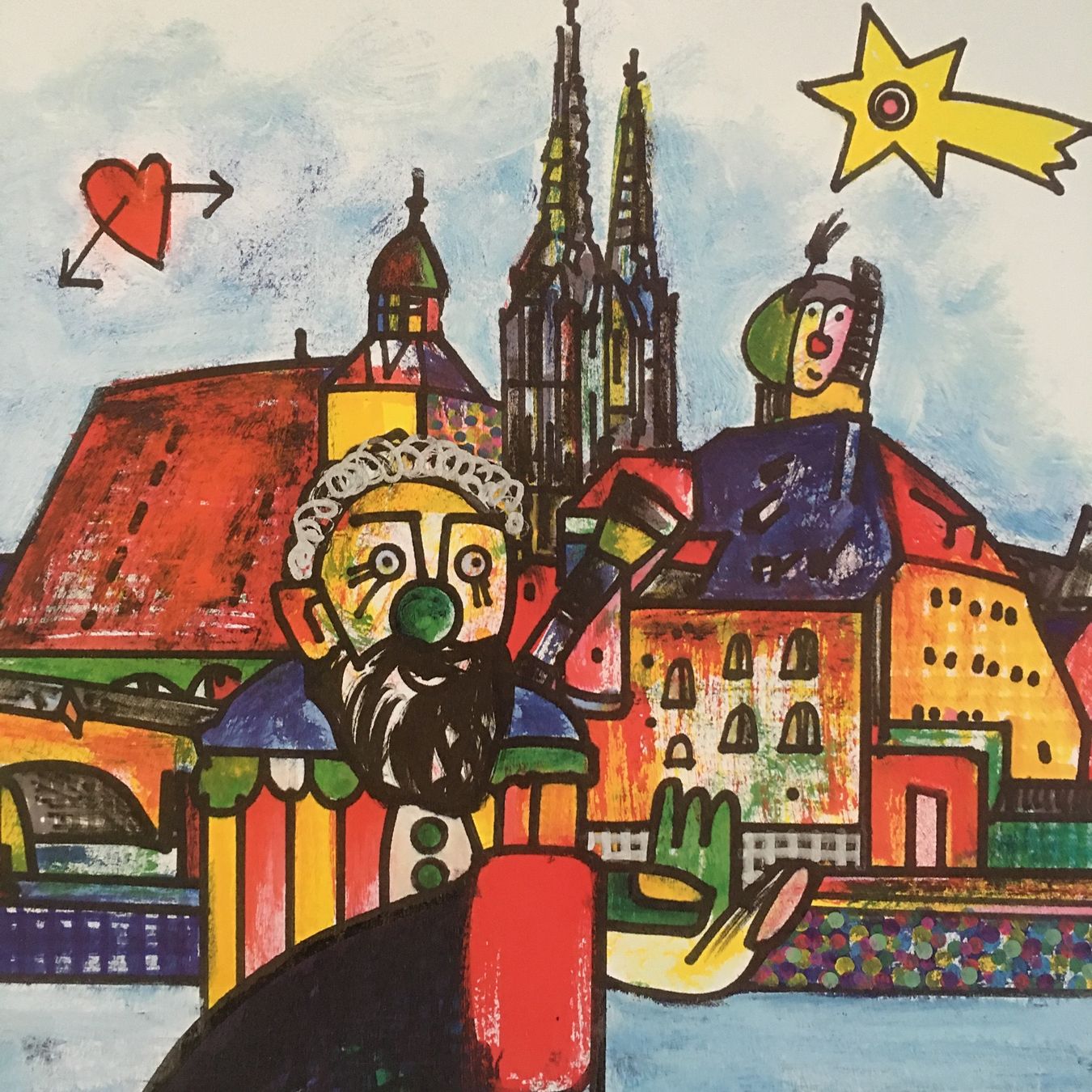 Grafica & Litografie: Otmar Alt   "Regensburg"    Farboffsetlithographie – Usato da Nennigkofen venduto da waltraub 3