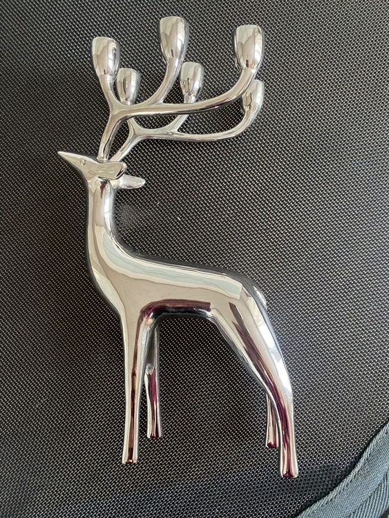 2er-Set Rentier Kerzenständer Aus Metall – Weihnachtliche Deko Für Tisch, Fenster Oder Kamin