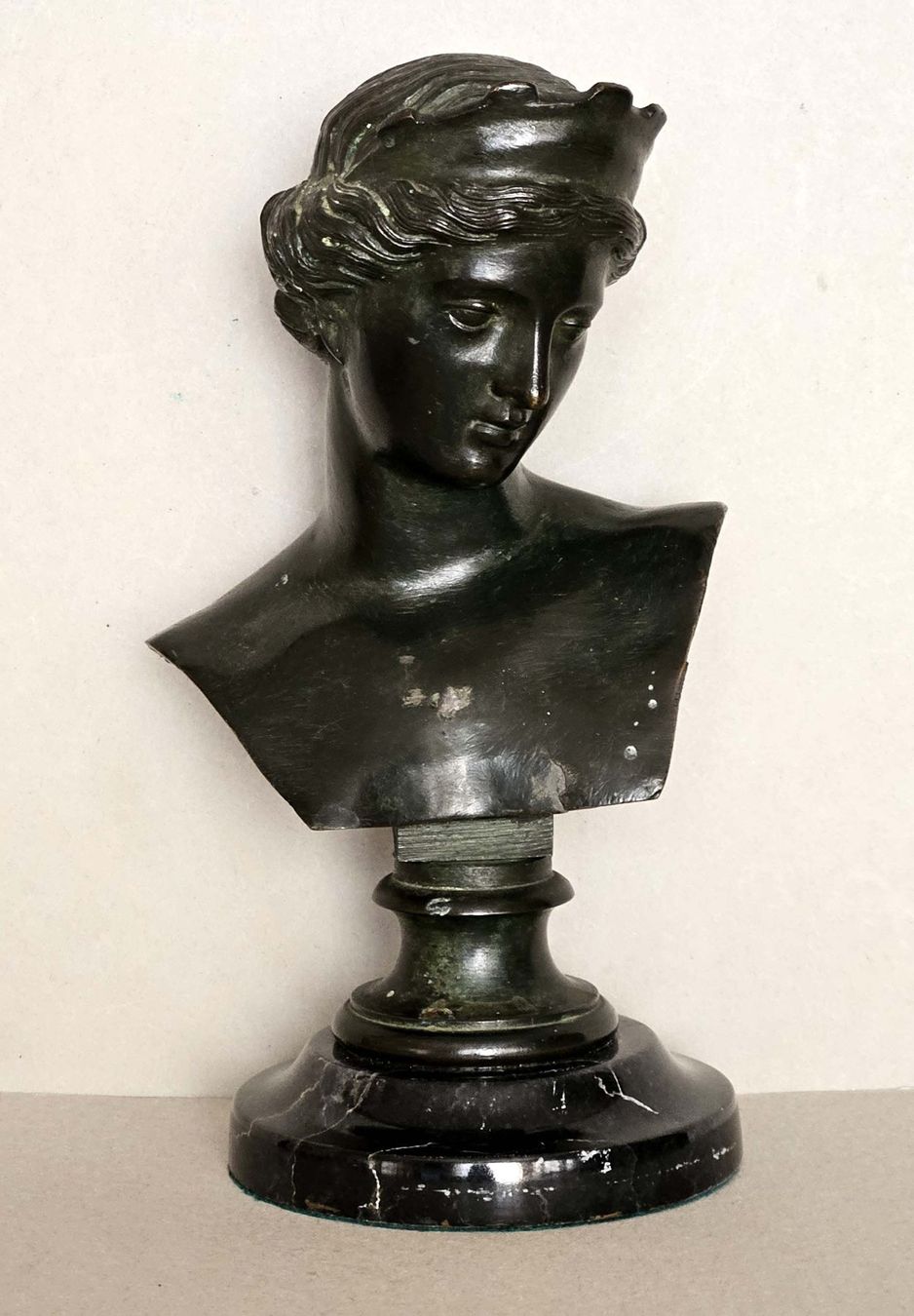 Sculture & Statue: kleine Büste aus Messing im antiken Stil – Usato da Lugano venduto da Numisartes 5