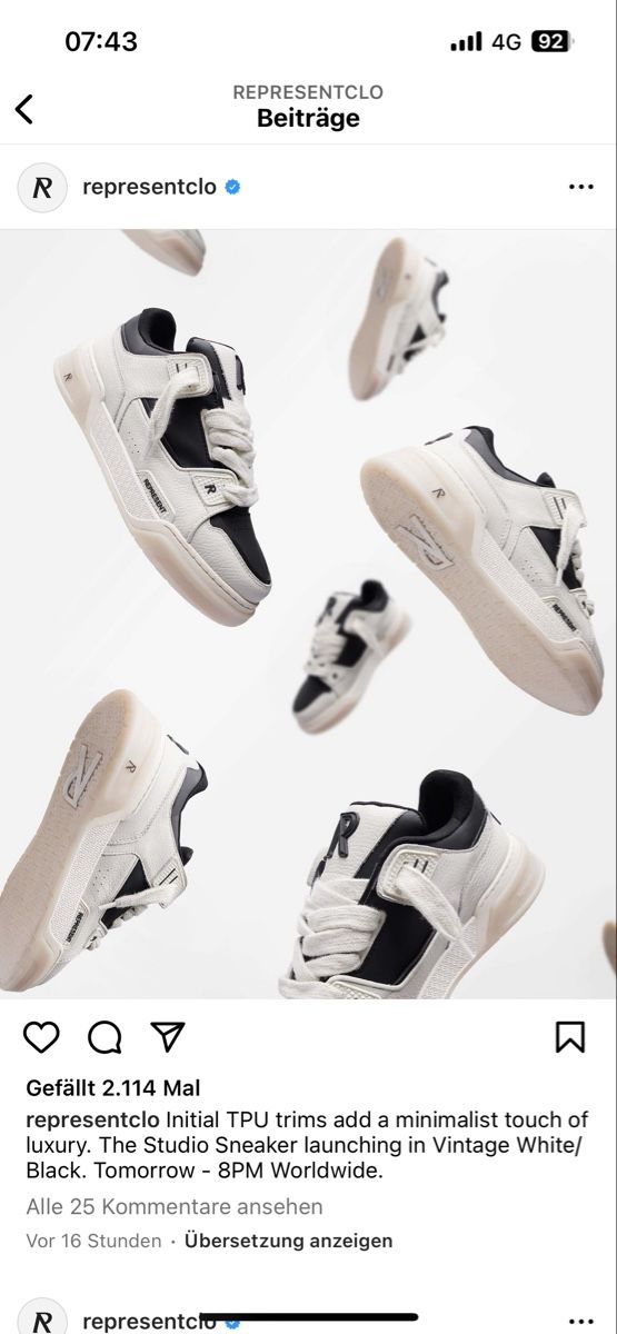 Represent Scarpe da uomo: Represent Sneaker, gr. 44 – Nuovo e nell'imballaggio originale da Nussbaumen AG venduto da damalone 2