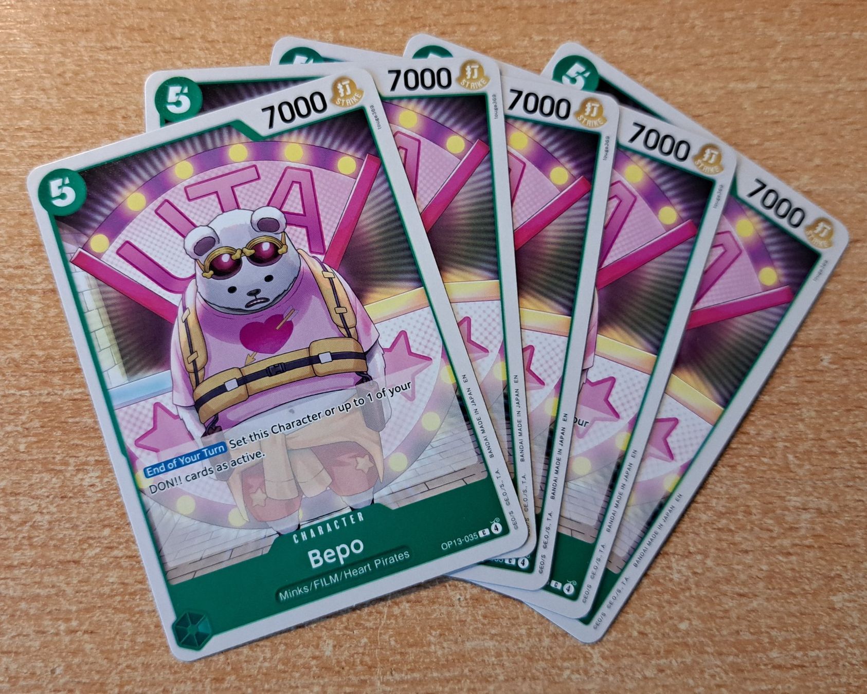 Bandai Sammelbilder & Trading cards: One Piece 5x Bepo OP13-035 C – Gebraucht aus Cernier von Poussetofiol