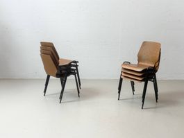 Stapelstühle aus furniertem Buchen-Schichtholz, 1970er
